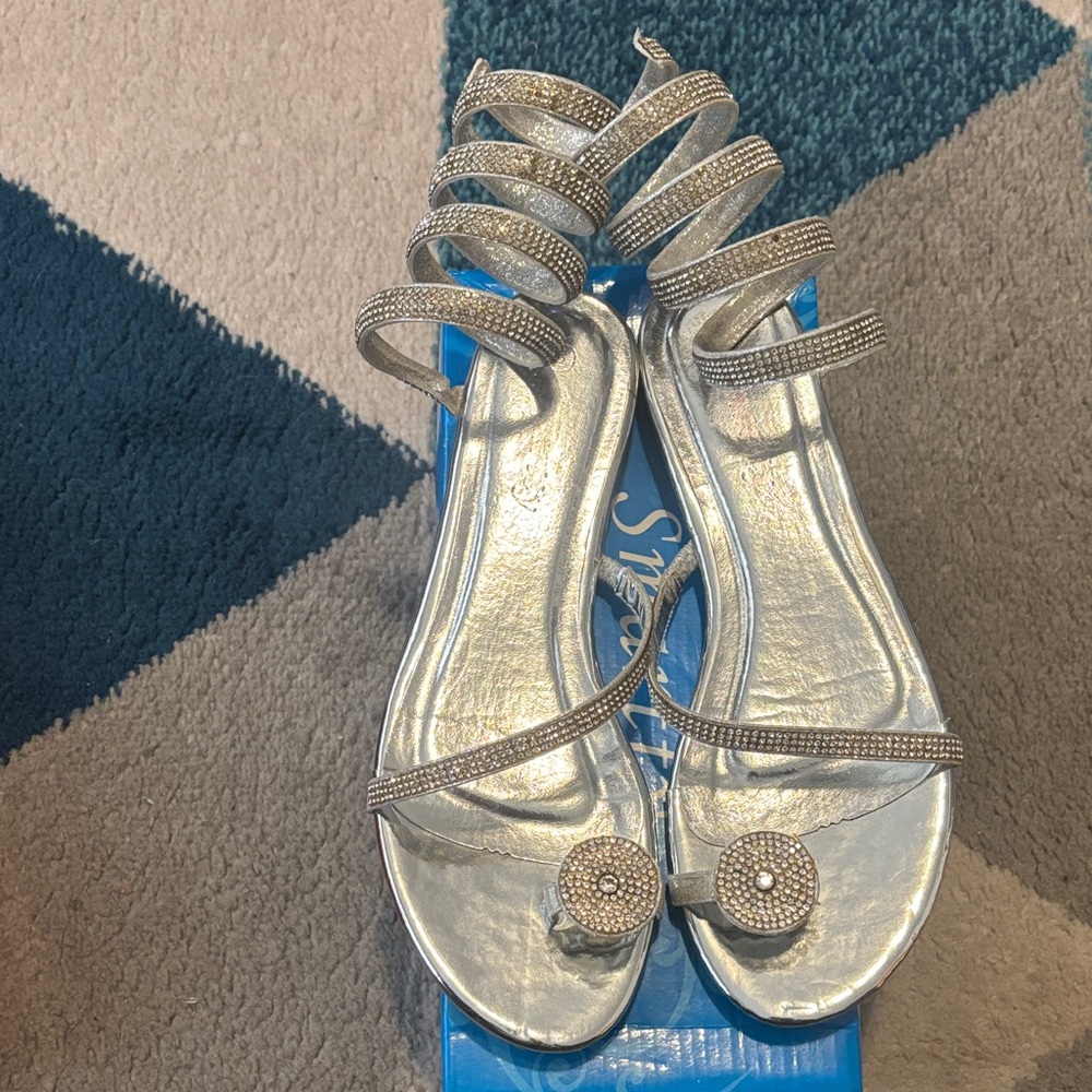 Smartty Shimmering Silver Sandals